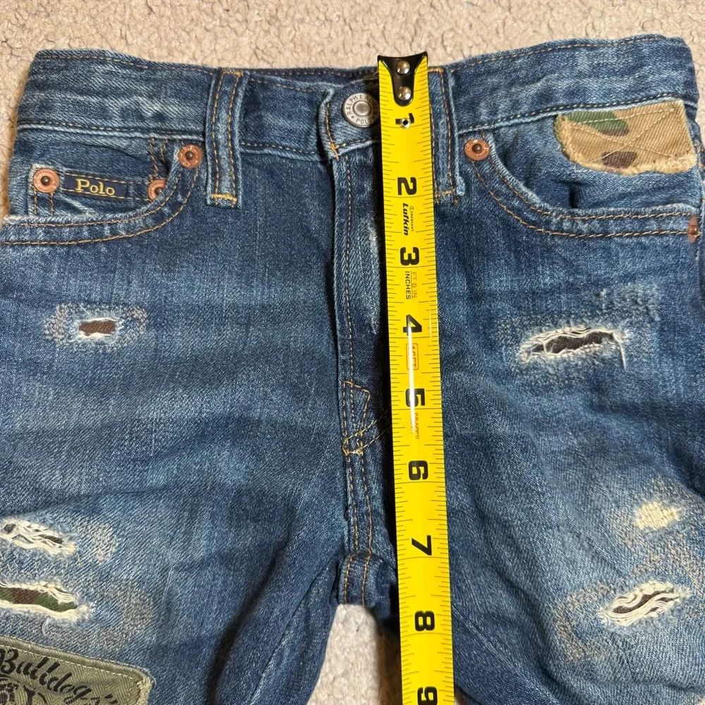 Polo Ralph Lauren‎ The Sullivan Boys Jeans Patchwork Distressed Denim 10 (21x19)